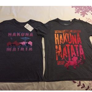 2 brand new lion king t shirts. 1 with tag 1 w/out